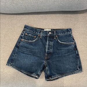 Agolde Blue Jean Shorts High-Waisted Classic